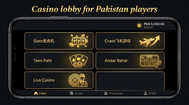 Lobby view of Win Rupees.version.slots low budget for Pakistan users